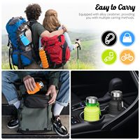 Bouteille d'eau réutilisable en silicone de qualité alimentaire, gobelet pliable en silicone souple, gobelet d'eau en silicone pour la gym et les voyages