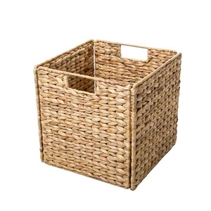Custom <b>Collapsible</b> Water Hyacinth Seagrass Woven <b>Storage</b> Basket Home Organizer Bulk Wholesale Vietnam Supplier - Product Image 2
