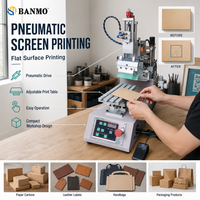 Máquina de Serigrafía Plana Neumática BANMO con Brazo Oblicuo, Control Digital, Pedal y Precisión para Talleres de Empaquetado