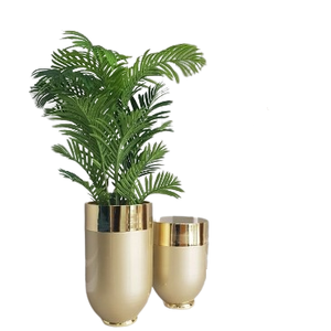 Macetas de Metal con acabado esmaltado, decoración minimalista para el jardín del hogar, maceta de Metal para exteriores, maceta de suministro directo de fábrica - Product Image 1