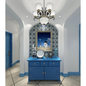 Piastrella Decorativa in Ceramica Stile Mediterraneo Blu, <span class=keywords><strong>Arte</strong></span> Marocchina Art Deco 200x200 per Pareti e Pavimenti - Product Image 4