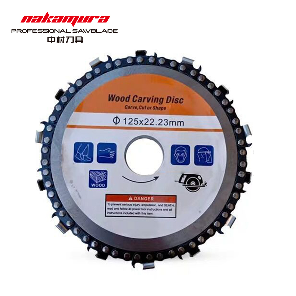 4.5 Inch Wood Carving Disc For Angle Grinder - Fine Tooth Shaping Chain Saw Blade For Woodworking