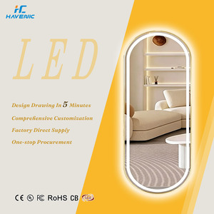 Specchio LED Contemporaneo <span class=keywords><strong>per</strong></span> <span class=keywords><strong>Arredamento</strong></span> Salone con Cornice Dorata <span class=keywords><strong>per</strong></span> Parrucchieri e Trucco, Specchio <span class=keywords><strong>per</strong></span> Salone di Bellezza - Product Image 1