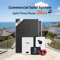 Système solaire hors réseau de 24 kW avec stockage de batterie de 50 kWh pour les zones éloignées, doté de panneaux solaires Topcon de type N de 450 W et d'un onduleur
