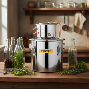 12L Stainless Steel <b>Distiller</b> Copper Pipe Home Brewing Kit For Wine <b>Water</b> Fruit Brandy Extracts - Product Image 2