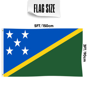 Venta al por mayor 3x5ft Las Islas Salomón banderas poliéster Personalizar todas las naciones envío rápido Proveedor confiable - Product Image 3