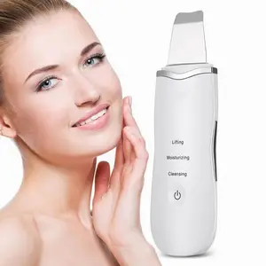 Kustom Logo portabel pengisian daya nirkabel isi ulang pengupas wajah ultrasonik penggosok kulit untuk penggunaan rumah