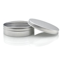 Pot vide rond en aluminium de 30g pour crème visage, 100g, 150g, avec logo personnalisé, boîte en aluminium argenté pour savon et cire capillaire