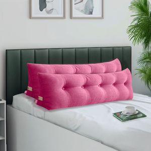 DB 2X 100cm rojo Triangular cuña cama almohada cabecero cómodo algodón espuma viscoelástica 3D enfermería y Camping uso - Product Image 4