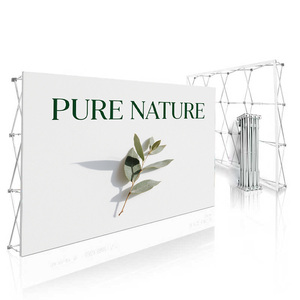 Triển lãm thương mại di động biểu ngữ đứng vải hiển thị quảng cáo tường nhuộm thăng hoa triển lãm Popup Backdrop hiển thị đứng - Product Image 3