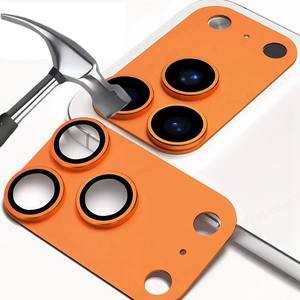 Protector de Pantalla 3D Metálico HD Color Naranja Cósmico <span class=keywords><strong>para</strong></span> iPhone 17 Pro Max, 17 Pro, 17 Air, Cristal Templado Transparente, Colores Originales - Product Image 2