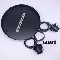 Lustre RUYI 30CM à trois douilles E27, en cuivre et plastique PBT, 250V, 4A, garantie 2 ans
