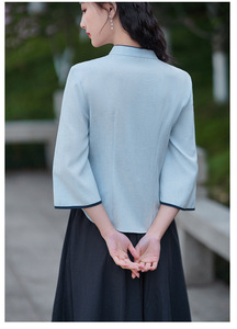 Vestido <span class=keywords><strong>Tang</strong></span> para <span class=keywords><strong>Mujer</strong></span> Ecowalson, Cuello Mao, Qipao, Falda Larga hasta el Té, Disfraz Tradicional <span class=keywords><strong>Chino</strong></span> de la Época del Siglo XIX para Estudiantes - Product Image 4