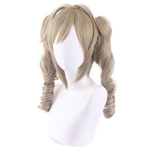 Perruques cosplay pour femmes Anime Game Genshin Impact Barbara Curly Blonde Perruques cosplay résistantes à la chaleur Party Girls Grey Double Ponytail Perruques cosplay - Product Image 3