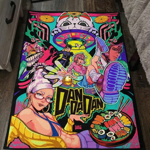 พรมปูพื้นลายการ์ตูนแบบทัฟต์ ดีไซน์ทันสมัย ผลิตจากโพลีเอสเตอร์ รับสั่งทำตามแบบ พรมลายอนิเมะ ซักได้ รูปทรงสี่เหลี่ยมผืนผ้า สำหรับตกแต่งบ้าน - Product Image 3