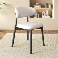 Direkt vom Hersteller Moderne Minimalistische Massivholz-Esszimmerstühle mit Leicht Luxuriösen Leder-Rückenlehnen Geeignet für Zuhause, Hotels, Fitness-Studios