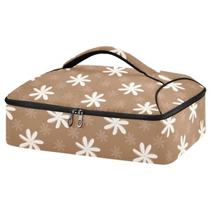 Sac isotherme personnalisé avec motif de fleurs de tiaré d'Hawaï, porte-plat en aluminium, porte-casserole isolé pour pique-nique - Product Image 1
