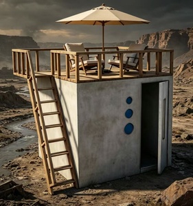 Casa Modular <span class=keywords><strong>de</strong></span> Acero <span class=keywords><strong>de</strong></span> Alta Resistencia, Impermeable, Resistente a Explosiones, Micro-Casa Integrada con <span class=keywords><strong>Terraza</strong></span> <span class=keywords><strong>de</strong></span> Ocio y Gimnasio - Product Image 2