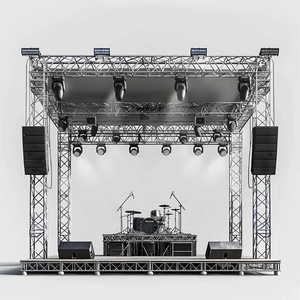 Yüksek kaliteli alüminyum düğün performans sahne açık DJ kare desen alüminyum kafes modeli için LED müzik sahne aydınlatma - Product Image 4