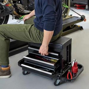 Ananke Tools Rolling Box Heavy Duty <b>Stainless</b> <b>Steel</b> 3 Drawers <b>Workbench</b> Tool Cabinet OEM Black - Product Image 2