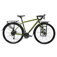 Vélo de route/gravel 18 vitesses J24G006 avec cadre en fibre de carbone, freins à disque hydrauliques et pneus 700x38C