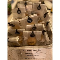 Sac en plastique translucide personnalisé avec bande métallique, finition givrée, fait main, pour l'emballage de pain, biscuits, chocolat et produits de boulangerie
