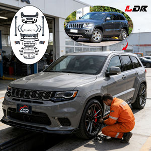 Kit de Carrocería para <span class=keywords><strong>Jeep</strong></span> <span class=keywords><strong>Grand</strong></span> <span class=keywords><strong>Cherokee</strong></span> 2011-2013 al Estilo SRT-8 <span class=keywords><strong>2021</strong></span>, Accesorios con Faros LED, Parachoques, Rejilla, Directo de Fábrica - Product Image 1