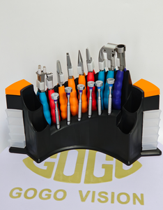 Kit d'outils optiques pour la réparation de lunettes avec pinces de réglage de monture, tournevis et support de rangement - Product Image 5