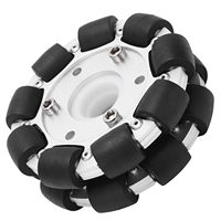 100mm Doppel-Aluminium-Omnidirektionales Rad mit 30KG Tragkraft für Plattform-Robotik-Kit 14054