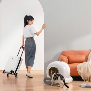 Bac à <span class=keywords><strong>litière</strong></span> automatique intelligent pour chat, contrôle à distance par application, capteur, toilette pour chat <span class=keywords><strong>autonettoyante</strong></span>, élimination des odeurs, usage domestique - Product Image 4