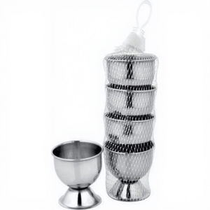 Ventosa para huevos, soporte para tazas de huevos hervidas suaves, Juego de 4 Uds. De acero inoxidable, novedad al por mayor de acero inoxidable - Product Image 1