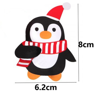 50 cartes décoratives en papier de Noël avec des pingouins et des bonhommes de neige, pour la fabrication de sucettes et de décorations de cadeaux, Nouvel An et Halloween - Product Image 6