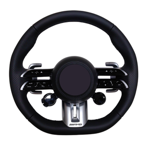 Volant sport AMG en cuir et fibre de carbone pour Mercedes Benz C E S G GLE GLS GLC CLS W213 W222 W205 C63, nouvelle édition améliorée - Product Image 1