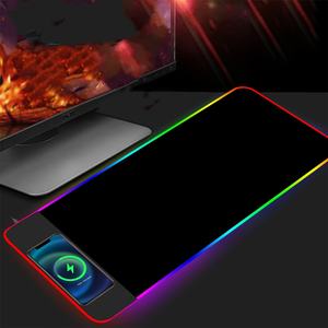 Tapis de souris de jeu LED RGB avec base en caoutchouc antidérapante, différents modes d'éclairage, non toxique, épaisseur 3/4 mm pour PC de jeu/ordinateur portable - Product Image 2