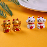 Figurine Maneki Neko Japonaise en Gros, Mini Chat Porte-Bonheur, Décoration de Paysage pour Maison de Poupées DIY, Idéale pour Cadeau et Fournitures d'Artisanat