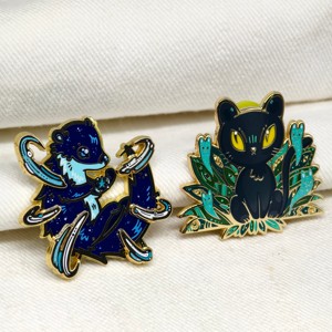 Personalizado de alta calidad <span class=keywords><strong>anime</strong></span> solapa pin insignias nutria animal marino azul a granel esmalte pines para la venta - Product Image 3