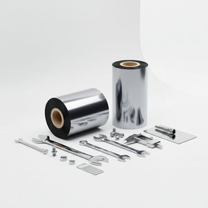 Nastro per Etichette di Lavaggio a Trasferimento Termico Compatibile di Alta Qualità 40mm X 300m Nastro in Resina Lavabile per Uso Tessile HP/OKI - Product Image 1