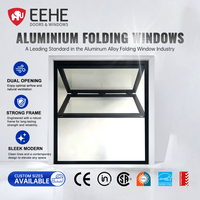 Fenêtre pliante acoustique en verre feuilleté insonorisé en aluminium EEHE AS2047 CSA pour balcon urbain, patio, maison