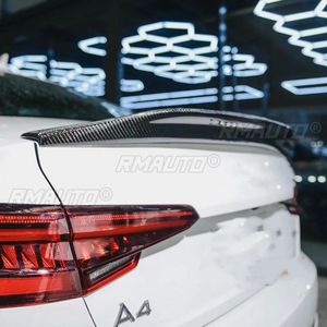 สปอยเลอร์หลังคาร์บอนไฟเบอร์ FRP สีดำเงา สำหรับ AUDI A4 S4 RS4 B9 Sedan อุปกรณ์ตกแต่งรถยนต์ ปี 2017+ - Product Image 5