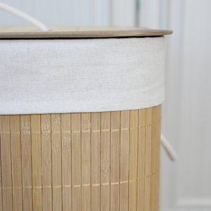 100 L khối lượng lớn hình chữ nhật tre tự nhiên gấp giặt <span class=keywords><strong>Hamper</strong></span> với nắp và túi có thể tháo rời - Product Image 6