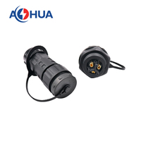 Câble de transformateur de puissance LED à 3 broches vers appareil monté sur panneau Fiche mâle femelle M20 Borne à souder/vis Connecteurs LED IP68