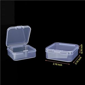 Organizadores de Cuentas pequeñas de 15 Uds., estuches de plástico, <span class=keywords><strong>Mini</strong></span> contenedores de almacenamiento de cuentas transparentes, cajas transparentes con tapa con bisagras, estuche transparente para manualidades - Product Image 2
