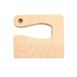 Couteau jouet en bois pour enfants, bois de hêtre, 100x90x15mm, ensemble de jeu de cuisine pour les enfants de 2 à 4 ans - Product Image 5