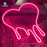 Enseigne Néon Rose et Rouge Imperméable Intérieur et Extérieur en Acrylique pour Bar, Entreprise, Magasin