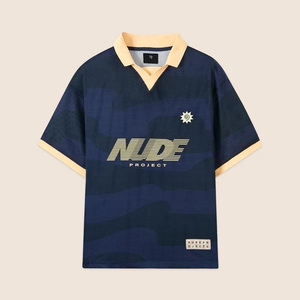 Chemise de football rétro bleu de haute qualité avec col fan de l'équipe nationale maillots pour adultes chemises de football en gros de <span class=keywords><strong>France</strong></span> - Product Image 4