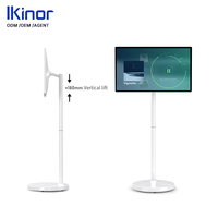 Televisor Inteligente Portátil 4K de 32 Pulgadas con Pantalla Táctil de 10 Puntos, 4G, 128G, CPU de 8 Núcleos, Cámara Integrada de 8MP, Android TV, Ruedas, Batería de 4-6 Horas