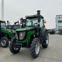 Mini tracteur agricole 4x4 de 70 ch, 80 ch, 90 ch avec cabine pour petit jardin, moteur agricole avec chargeur frontal