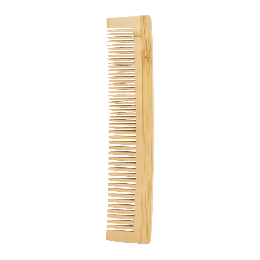 Custom Bamboo Comb Laser Logo Travel Hotel Natural Bamboo Hair Comb