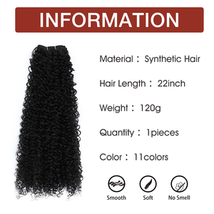 Gladys Wholesale, lot de cheveux bouclés crépus de 22 pouces, longs, ondulés, texture moelleuse, couleur blonde ombrée, extensions de cheveux synthétiques - Product Image 2