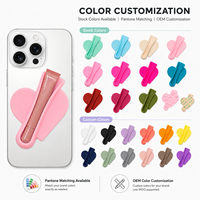 Support de Rouge à Lèvres en Silicone à Ventouse pour Téléphone, Étui à Gloss Personnalisable, Réutilisable, Vente en Gros, Cadeau